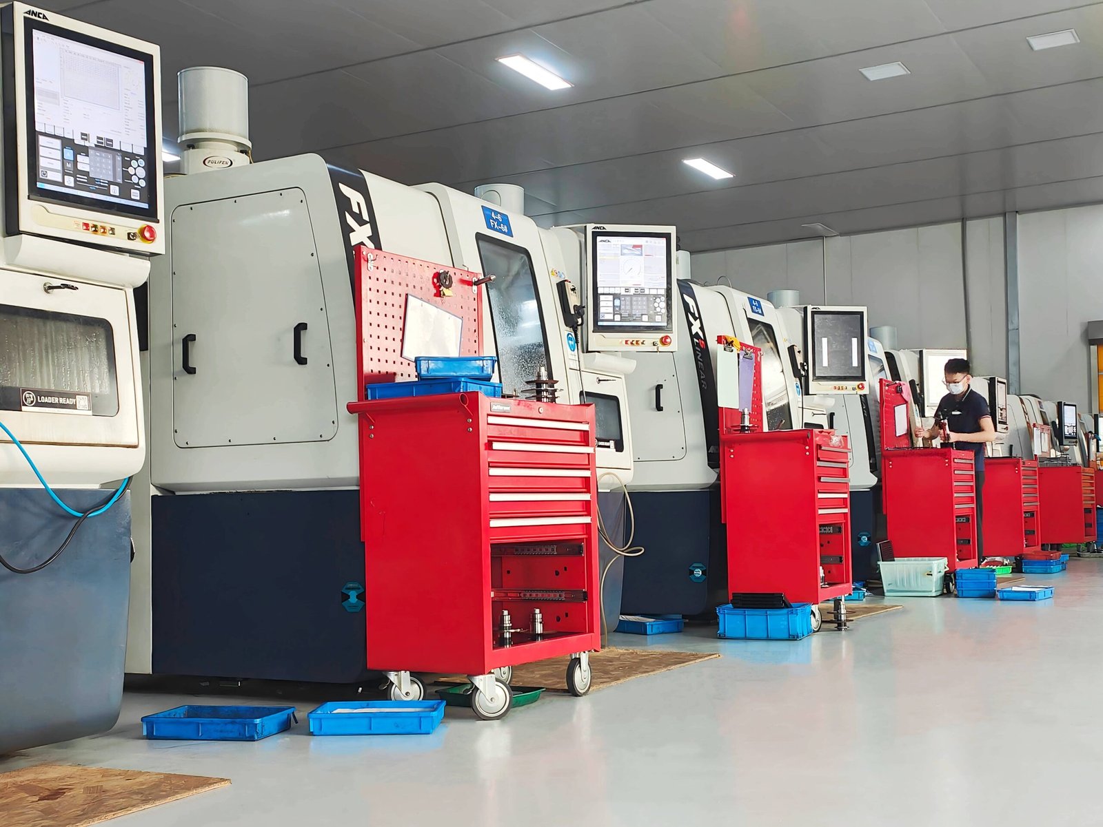 Advanced CNC machines inside HNCarbide’s factory